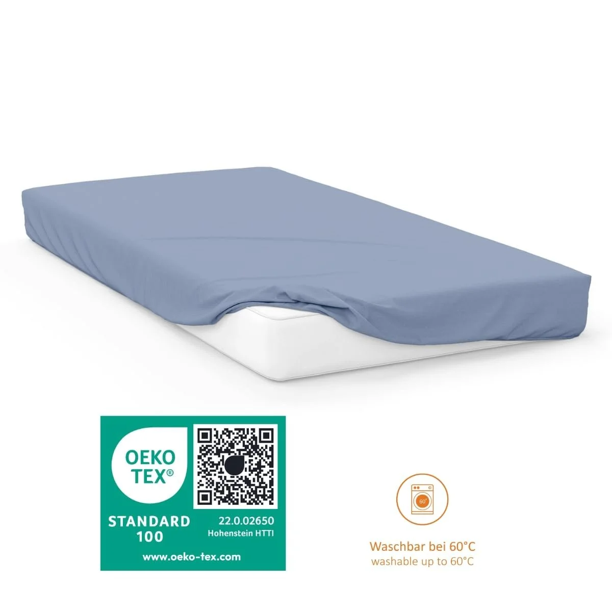 Простирадло на гумці Sleepling Бавовна фланель 140 x 200 см Світло-блакитний, фото №4 Простирадло на гумці Sleepling Бавовна фланель 140 x 200 см Світло-блакитний, фото №4