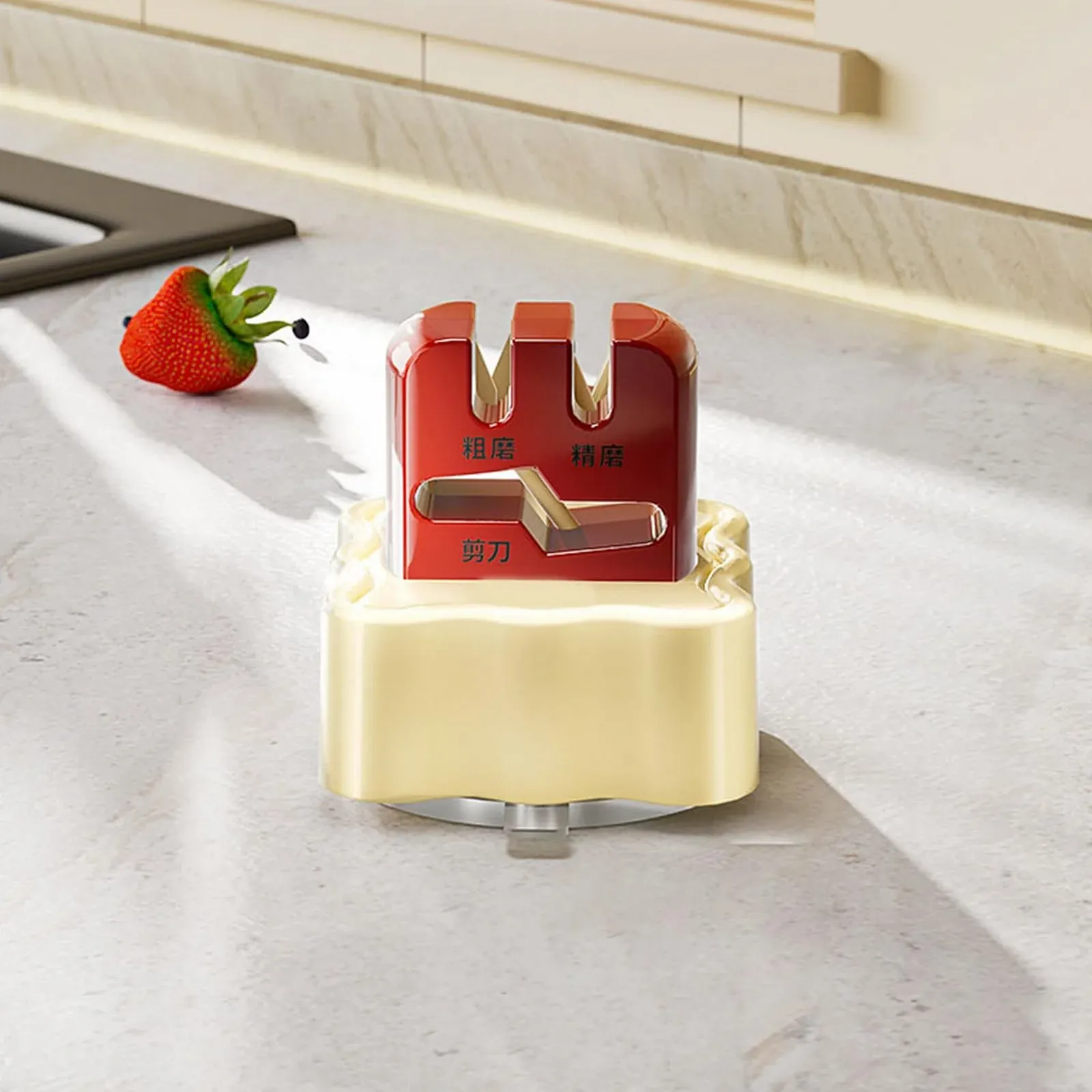 Точилка для ножів та ножиць на вакуумній присосці портативна для кухні та подорожей, фото №8 Точилка для ножів та ножиць на вакуумній присосці портативна для кухні та подорожей, фото №8