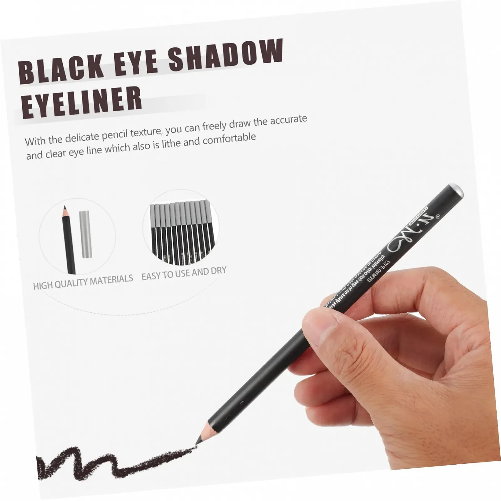 Олівець для очей MERRYHAPY Чорний, фото №2