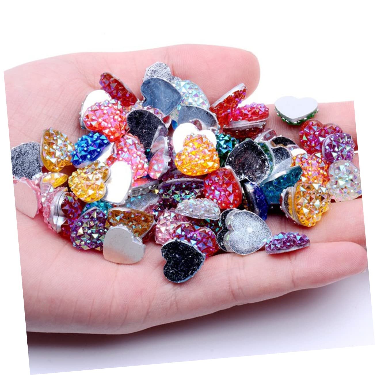 Стрази Прикраса для нігтів Серце STOBOK Змішані кольори, 40 шт, фото №7