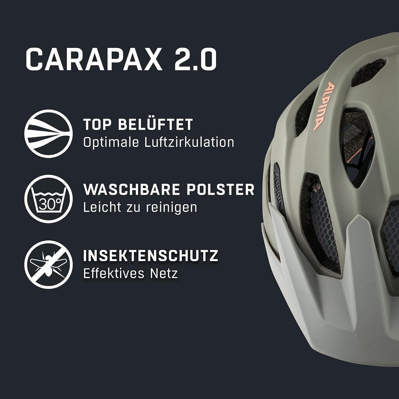 Шлем ALPINA Carapax 2.0 Moon-Grey-Peach Matte, фото №2