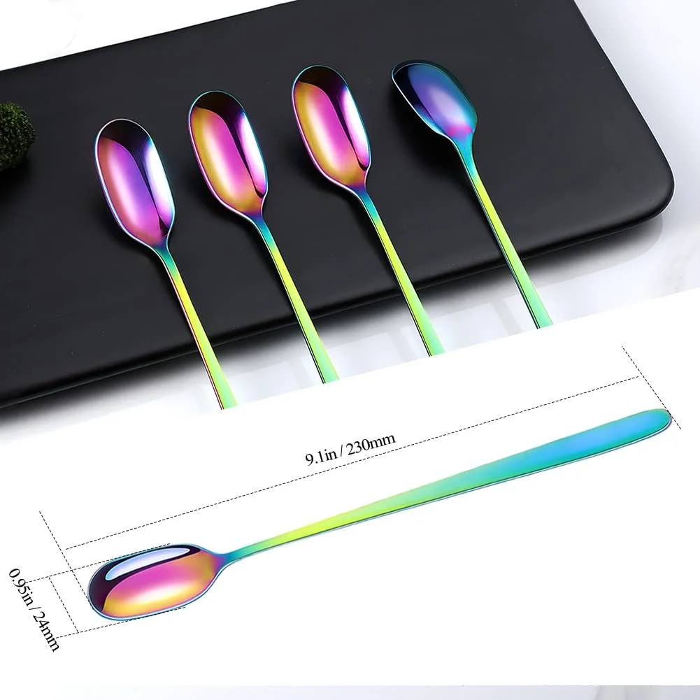 Ложка для лате YFWOOD Latte Macchiato, набір 6 штук, 23 см, фото №2