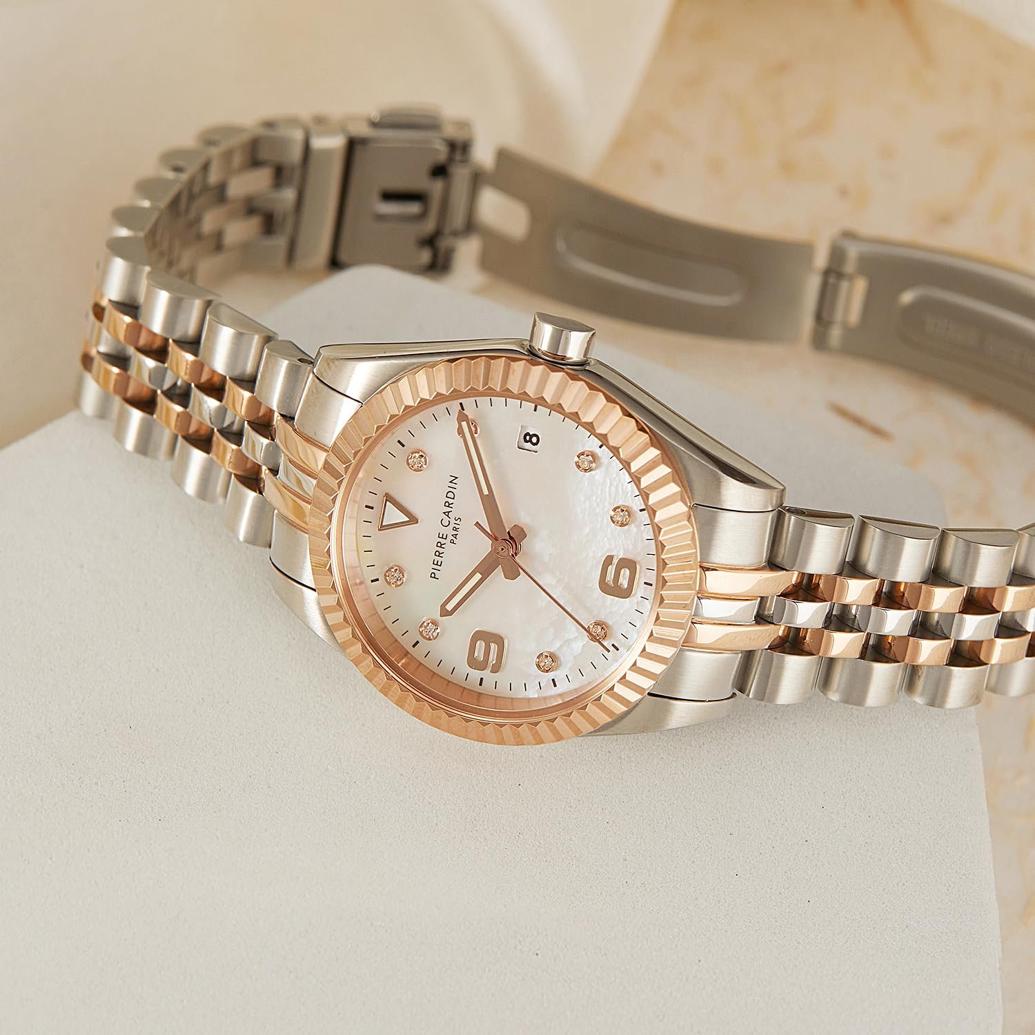 Женские часы Тип Pierre Cardin Op
éra Timbre CF.1012.MU Twotone White MOP, разноцветный, разноцветный, Браслет, фото №6 Женские часы Тип Pierre Cardin Op
éra Timbre CF.1012.MU Twotone White MOP, разноцветный, разноцветный, Браслет, фото №6