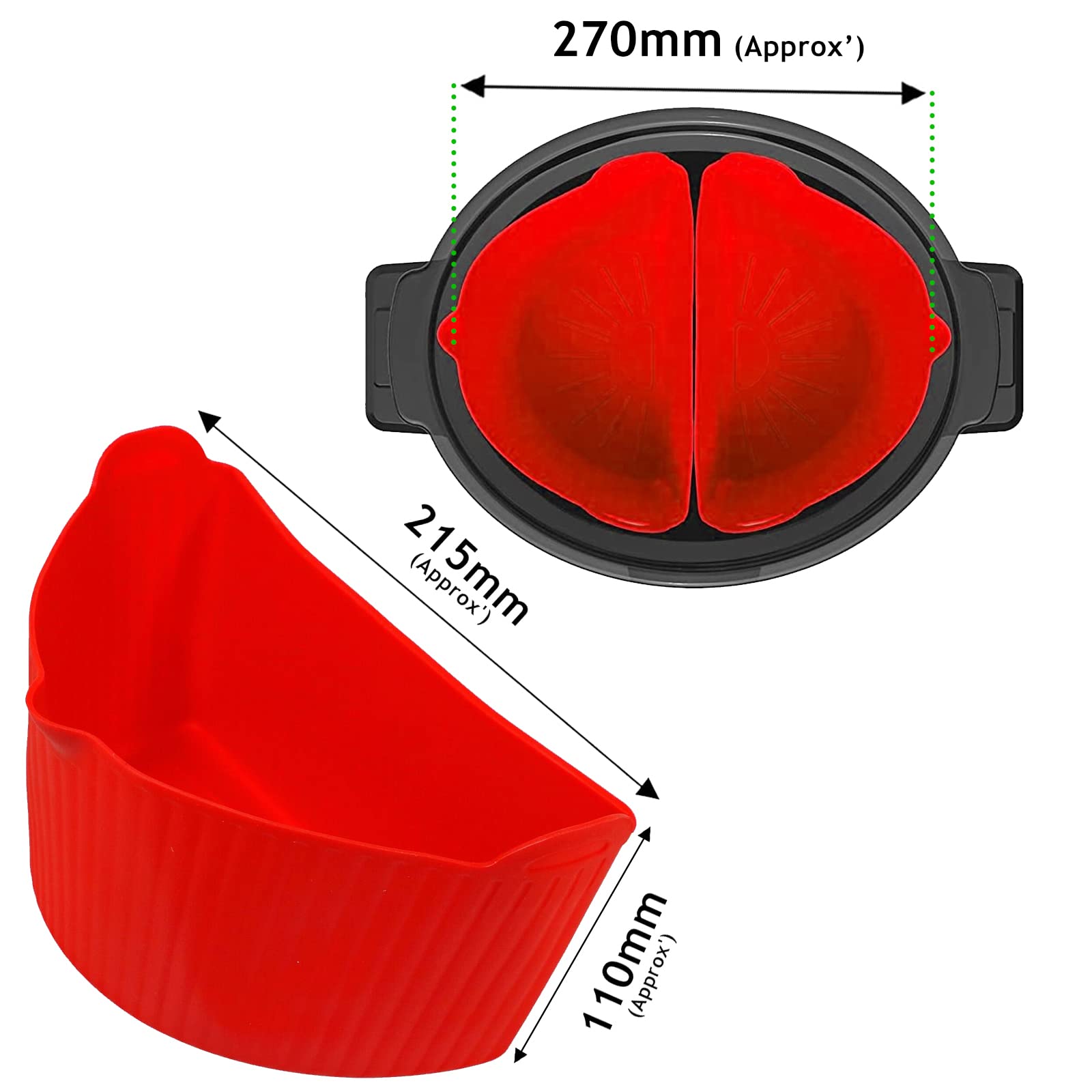 Корзина SPARES2GO Силиконовая Круглая Для Защиты Разделитель для Медленной Плиты Tower, фото №3