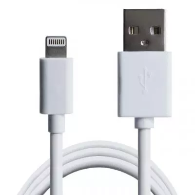 Дата кабель USB 2.0 AM to Lightning 1.0m Cu 2.1А White Grand-X PL01W, фото №2