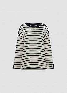 Свитшот LeComte В полоску Бежевый synthetic.ua - Фото 1