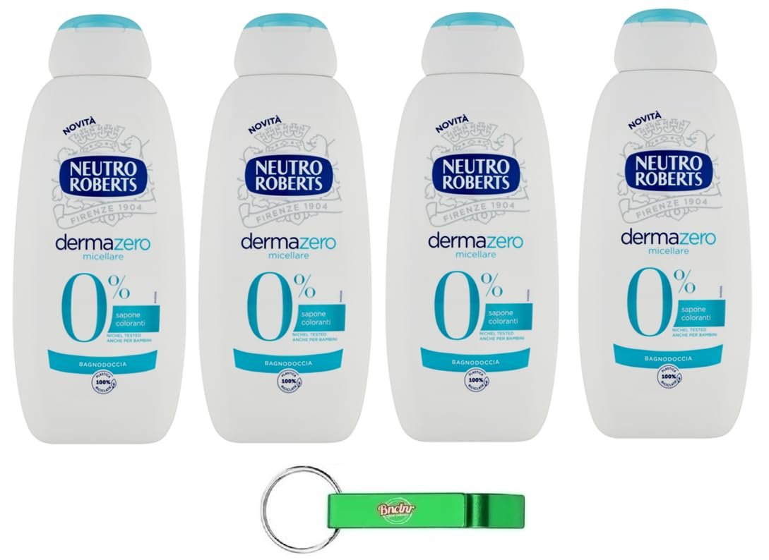 Міцелярний гель для душу Neutro Roberts Dermazero 0% мила та барвників 4 x 450 мл, фото №1