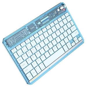 Клавиатура беспроводная Transparent Discovery edition BT keyboard Английская раскладка HOCO S55 Ice Blue Mist - Фото 1