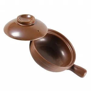 Глиняная кастрюля HEMOTON с крышкой керамическая корейская для супа и тушения - Фото 1