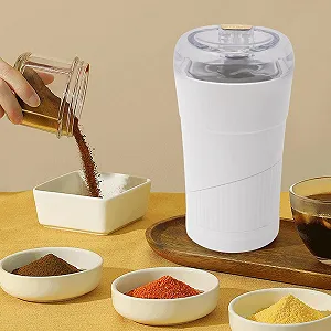 Купить Кофемолка 150 Вт, электрическая, для кофейных зерен, сухих специй, трав, орехов, семян (Белая) - Фото 1 Кофемолка 150 Вт, электрическая, для кофейных зерен, сухих специй, трав, орехов, семян (Белая) - Фото 1