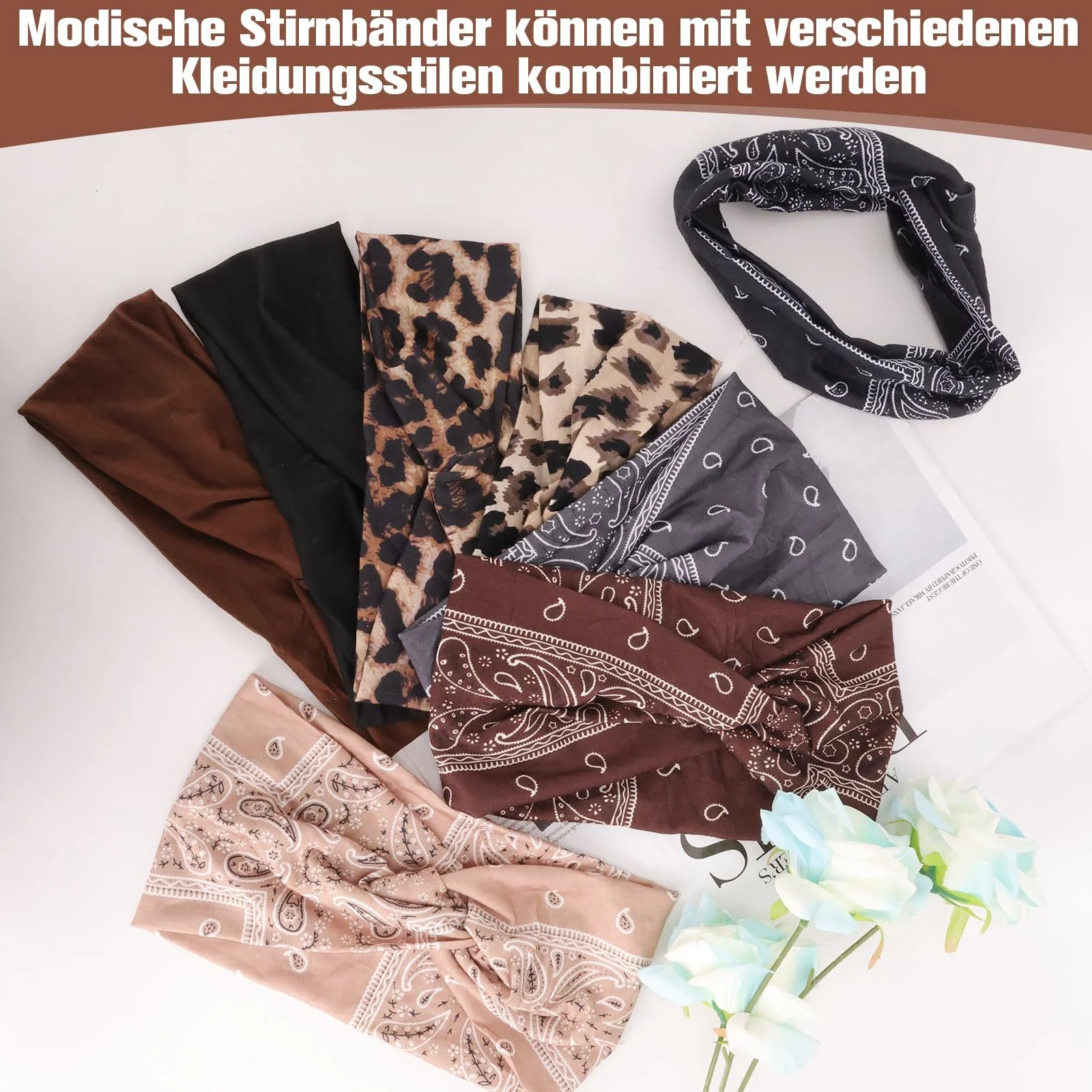 Набір з м'яких жіночих пов'язок на голову, фото №3