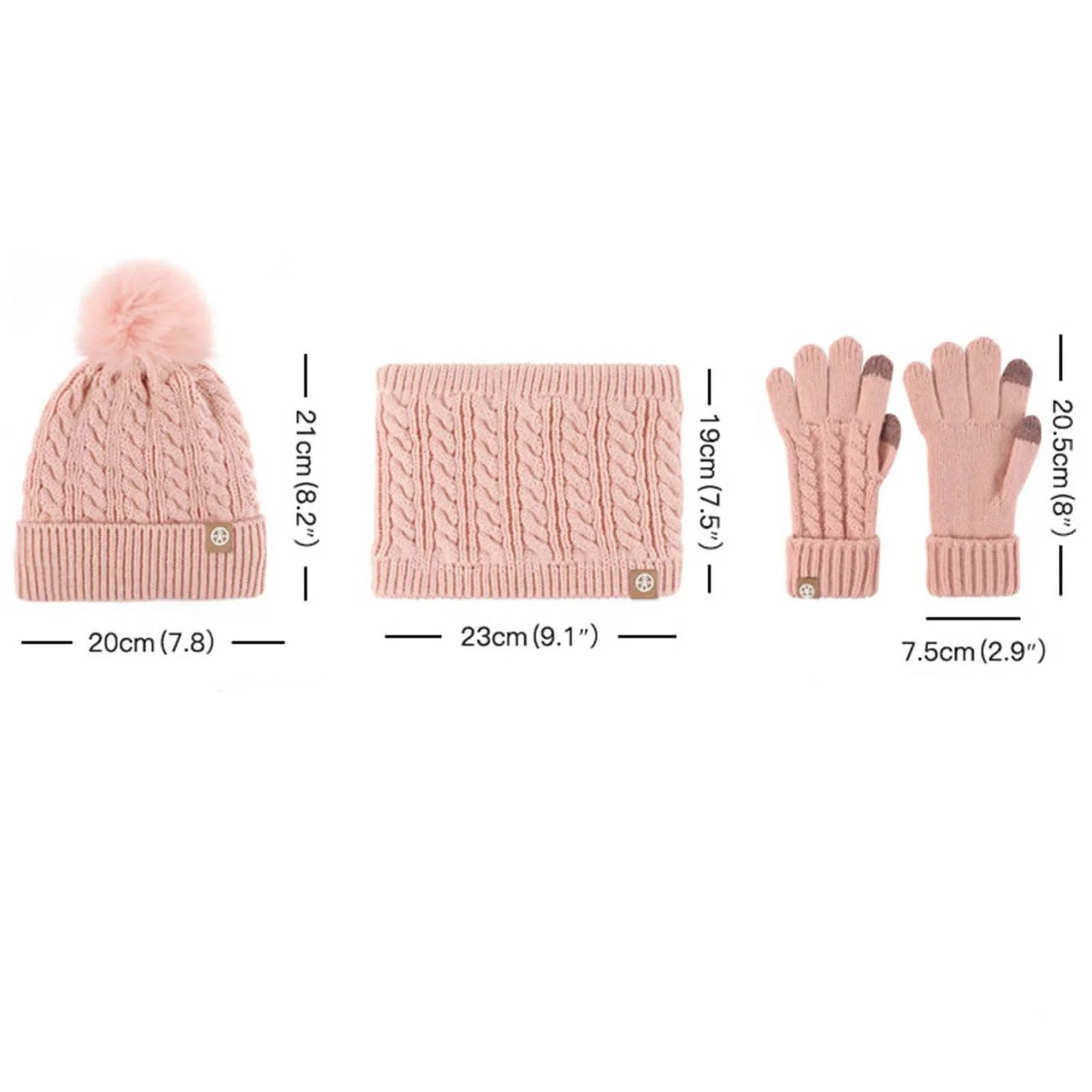 В'язана дитяча шапка Generisch з шарфом для дівчаток та хлопчиків, фото №6