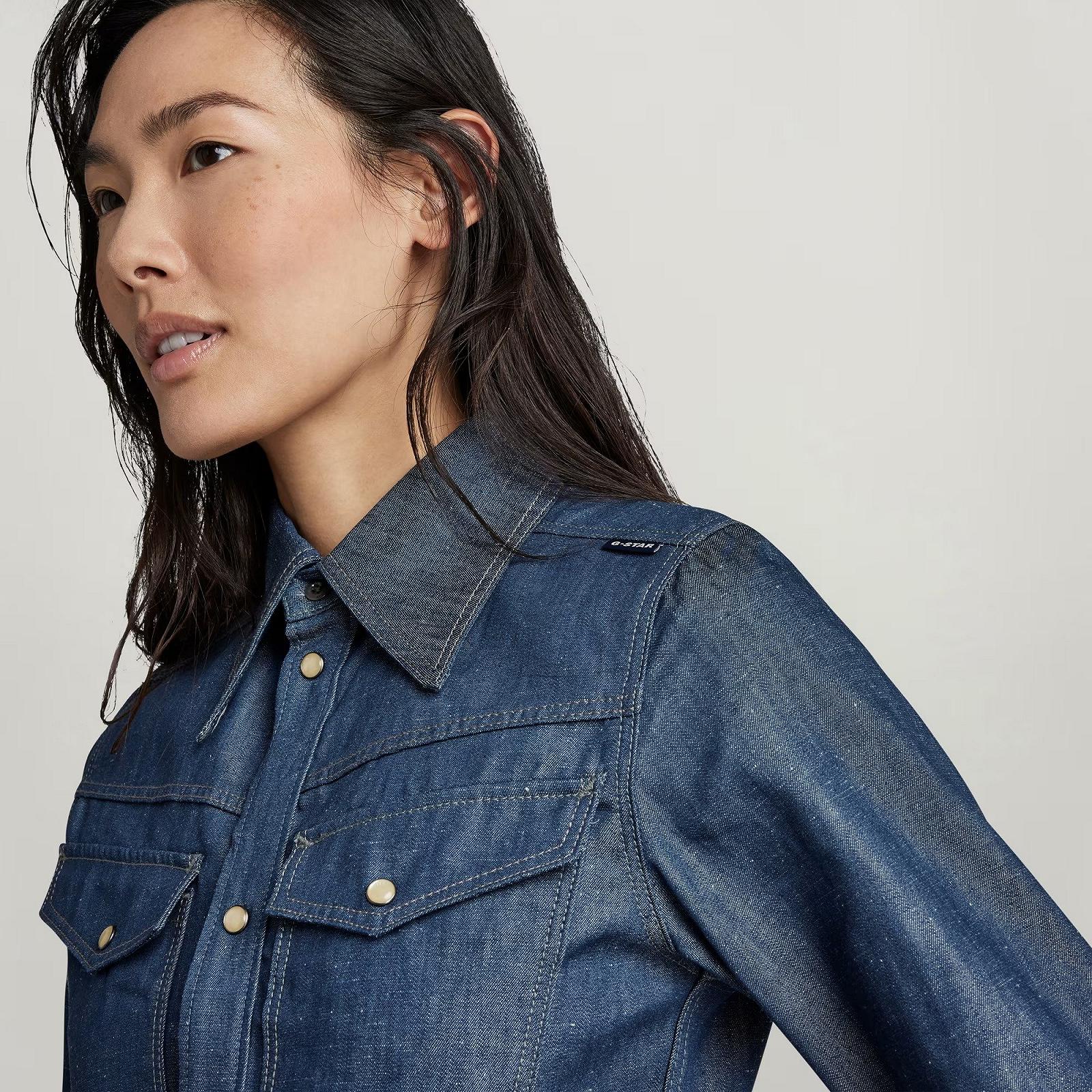Жіноча сорочка G-Star RAW Premium 70'S Slim Denim Shirt - S, фото №5