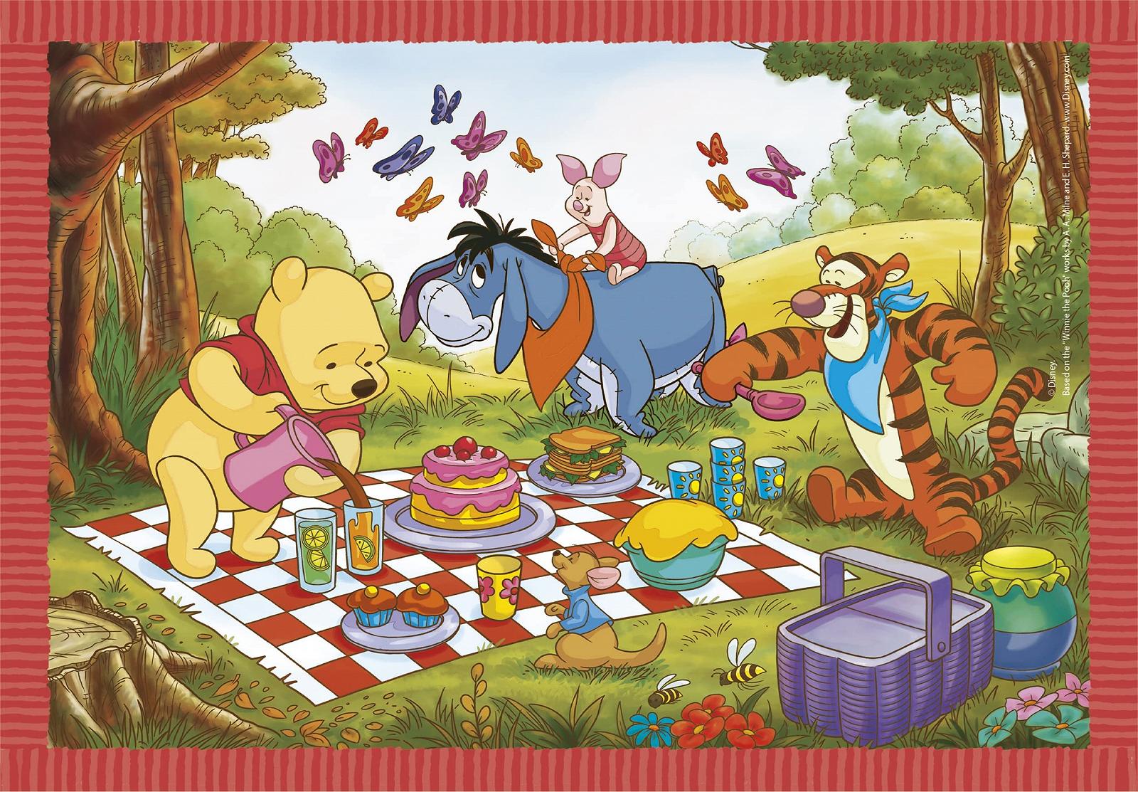 Пазл Clementoni Supercolour 4 in 1 21514 Disney Winnie The Pooh 12, 16, 20, 24 деталі, фото №5