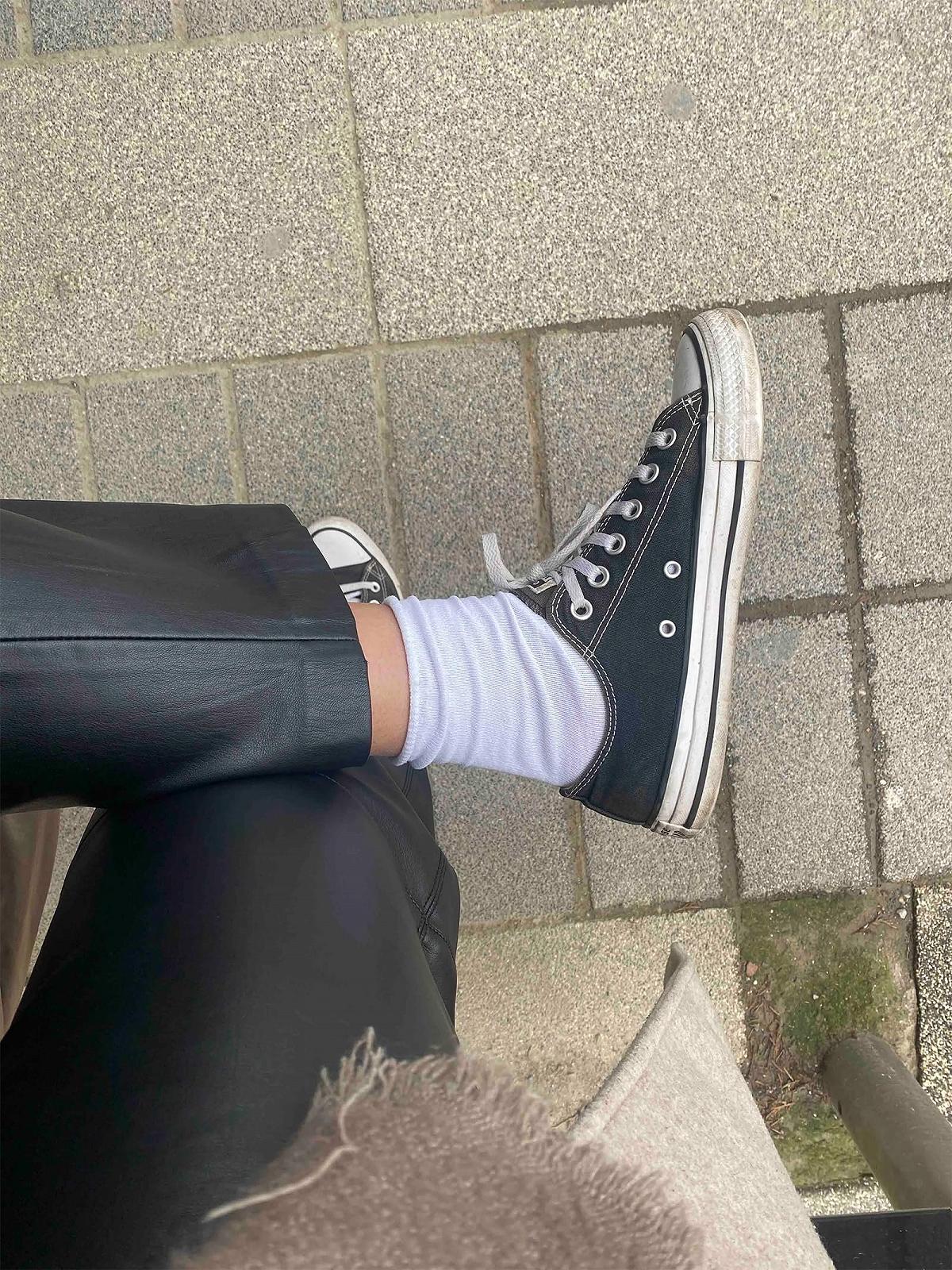 Женские бамбуковые носки, 4 пары, с отворотом, мягкие, дышащие, повседневные и классические носки до икры, яркие цвета, фото №5