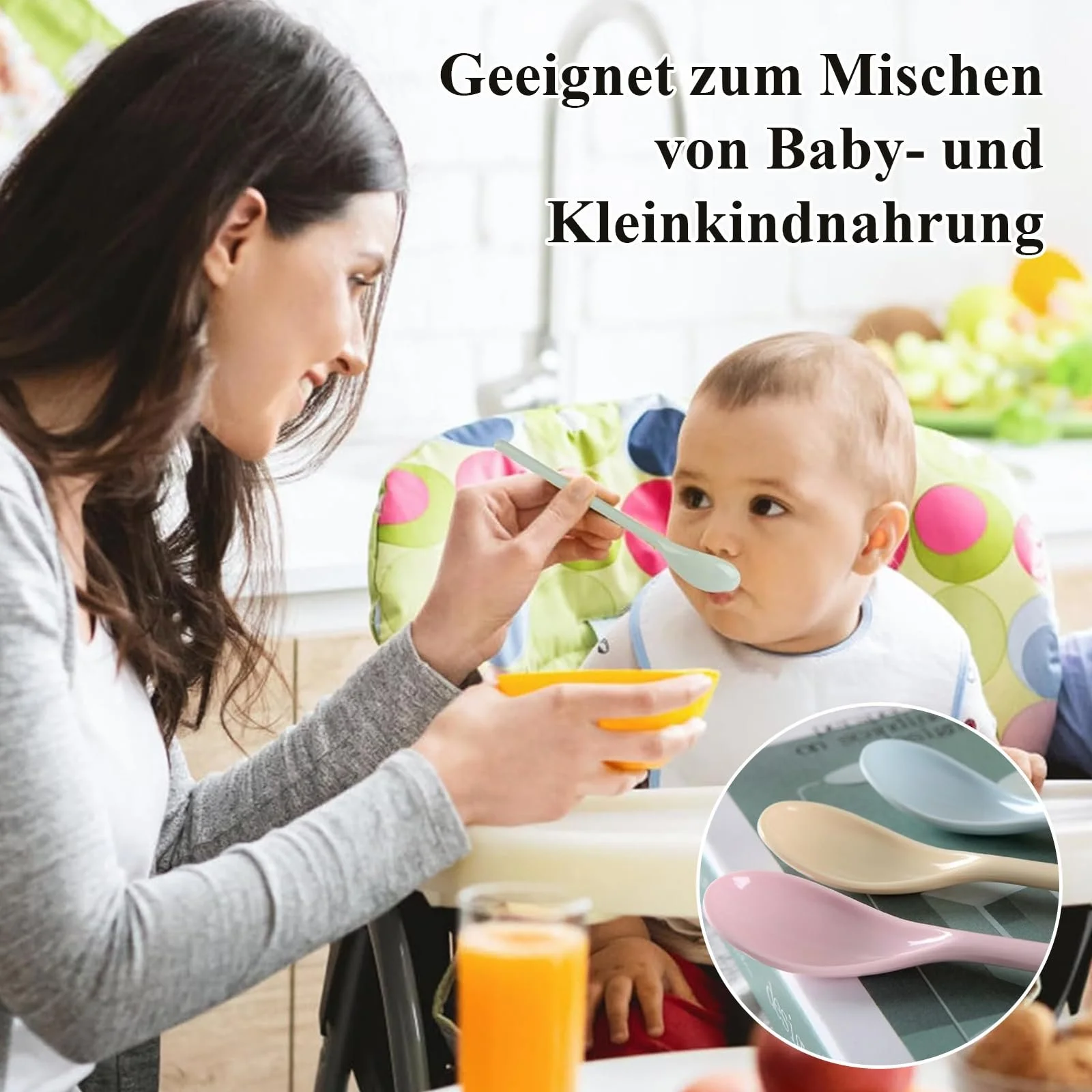 Ложки Raheem Набор 5 цветных пластиковых ложек, пластиковые ложки, длинные ложки, цветные длинные ложки для варенья, десертные ложки для кофе, многоразовые пластиковые ложки, суповые ложки для кофе, напитков, яиц, мороженого, йогурта, фото №6