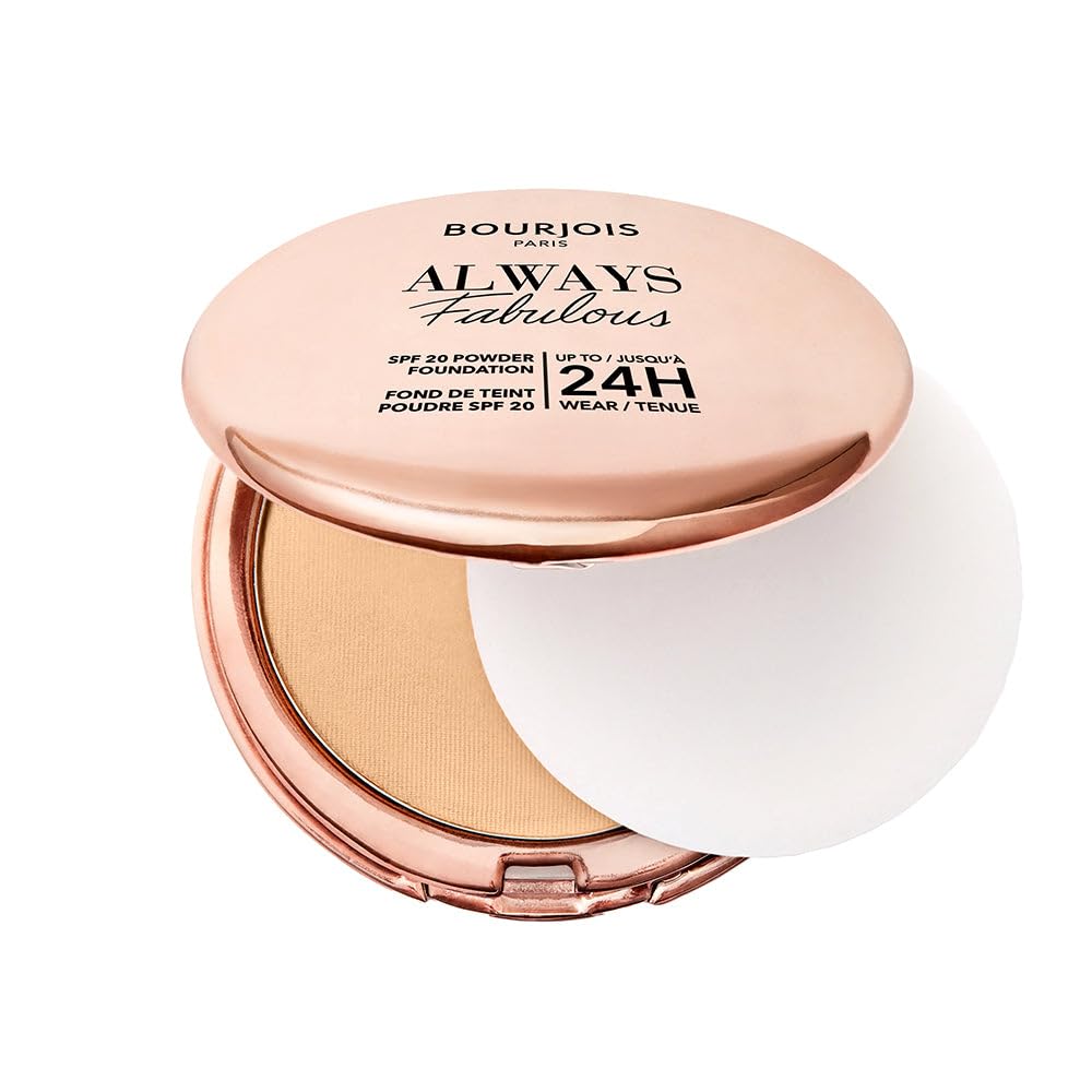Компактна пудра Bourjois Always Fabulous 310 Beige Легка формула Тривала стійкість до 24 годин SPF 20 Гіалуронова кислота Матове покриття Друга шкіра 7 г, фото №1 Компактна пудра Bourjois Always Fabulous 310 Beige Легка формула Тривала стійкість до 24 годин SPF 20 Гіалуронова кислота Матове покриття Друга шкіра 7 г, фото №1
