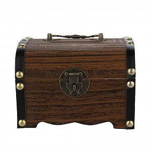 Скарбничка Yctze Скриня дерев'яна ручної роботи з замком Brown #55 - Фото 1
