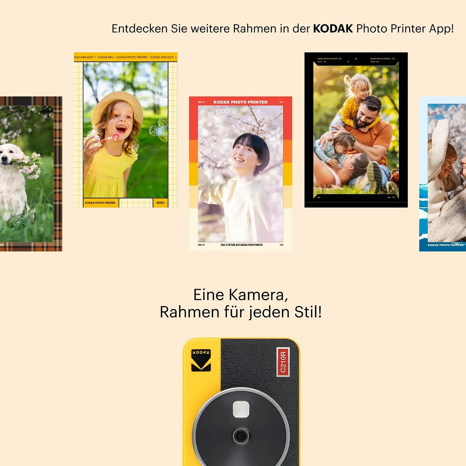 Мгновенная камера и фотопринтер Kodak Mini Shot 2 Retro портативная iOS Android Bluetooth 4Pass Technology (54 x 86 мм) 68 листов Белая, фото №6