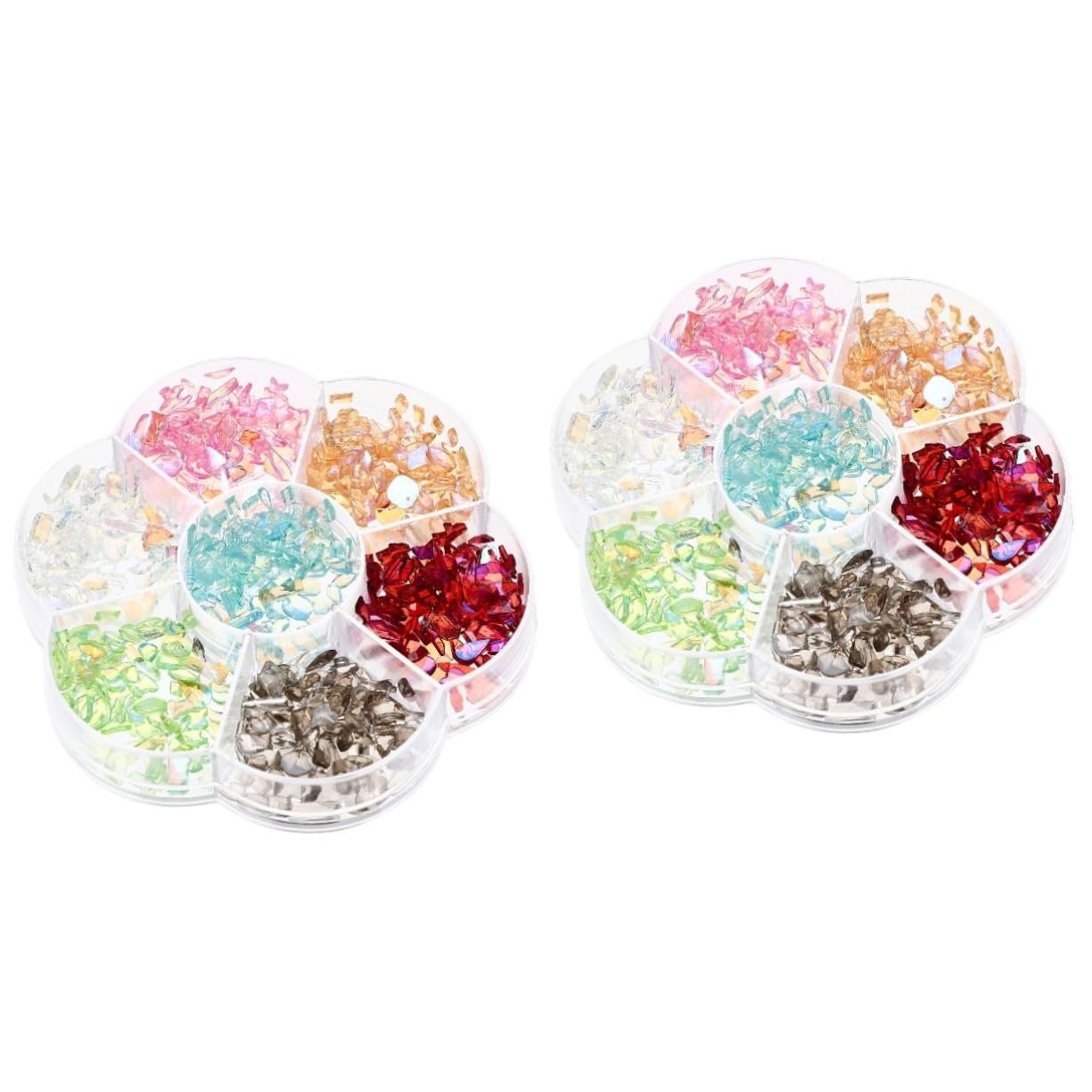 Стрази для нігтів FRCOLOR Різнокольорові Блискучі, фото №1