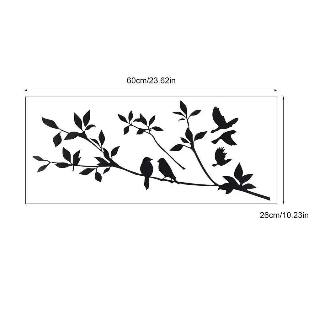 Наклейки на стіну Birds on Branch Чорні, фото №3 Наклейки на стіну Birds on Branch Чорні, фото №3