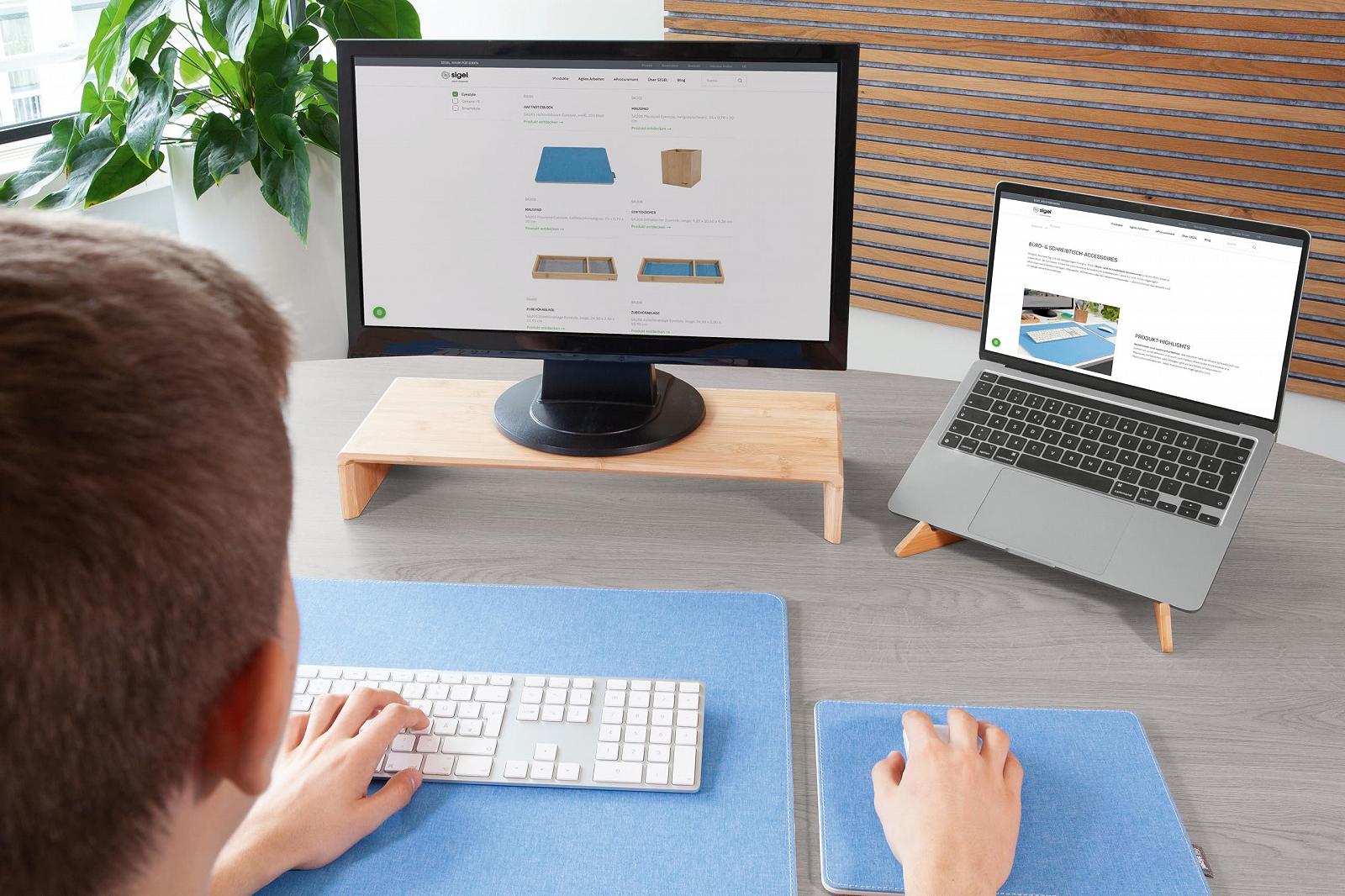 Підставка для ноутбука Sigel SA207 Bamboo, регульована по висоті, легка, складна, портативна, 30 x 14.5 x 1.8 см, фото №8