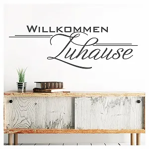 Наклейка на стіну Grandora W1252 Welcome Home 45 x 15 см кремово-біла - Фото 1