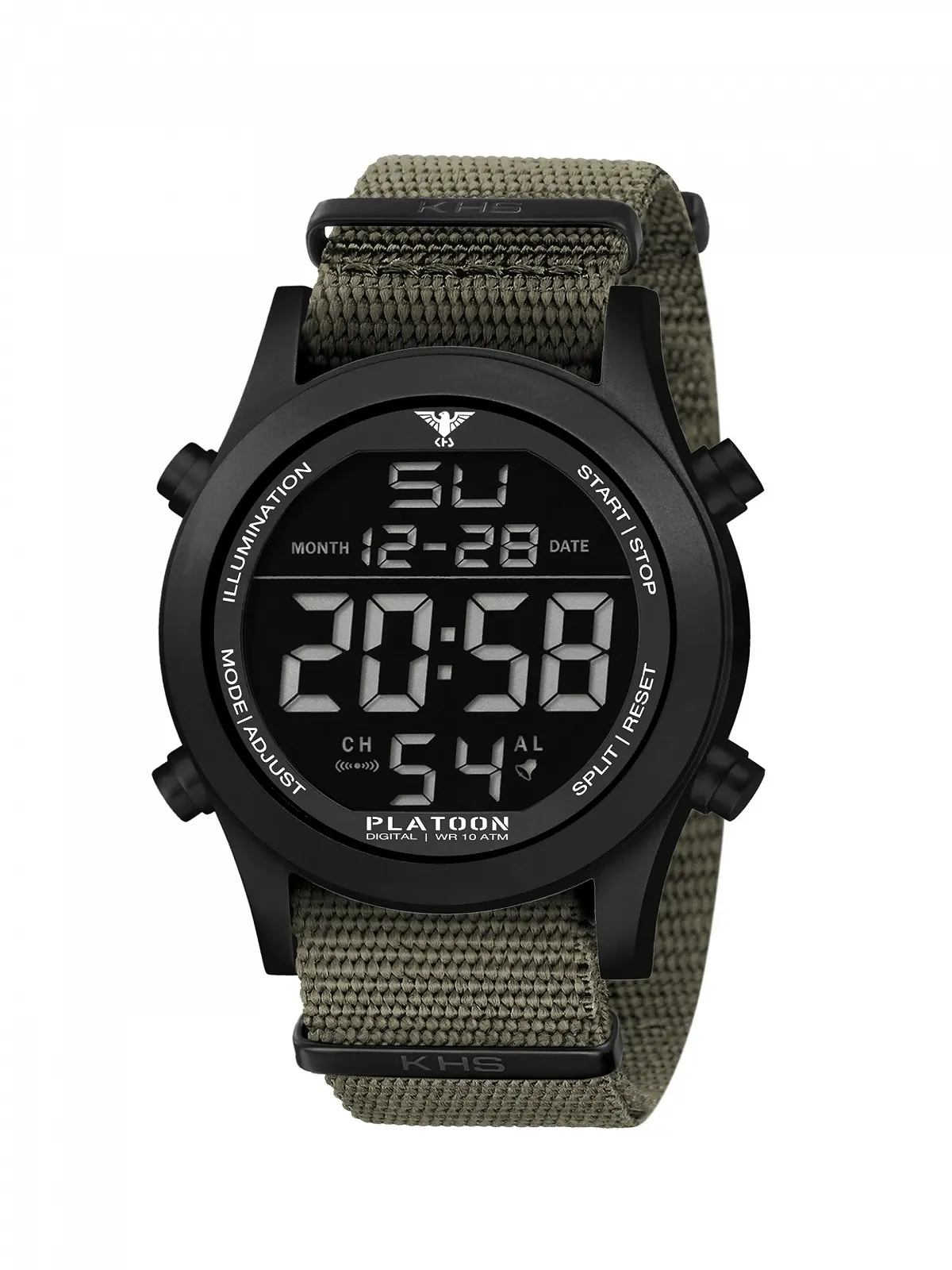 Цифровые часы KHS Platoon PLABSD.NSGO Olive Green/Black, фото №1