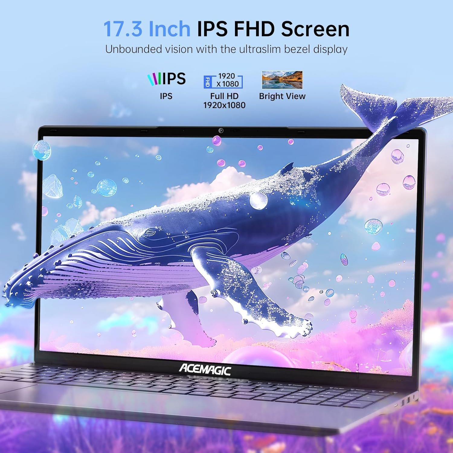 Ноутбук 17.3" ACEMAGIC AX17 Intel N97 RAM 16GB SSD 512GB Windows 11, фото №2