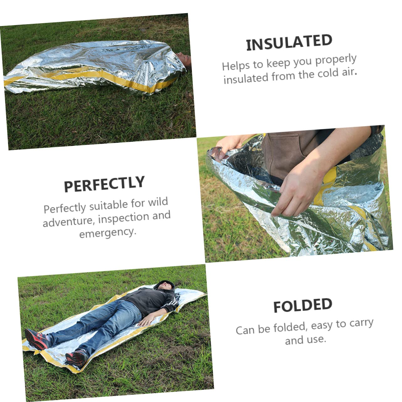 Спальный мешок Anneome Outdoor Notfallschlafsack Anti-kalt Камуфляж, фото №5
