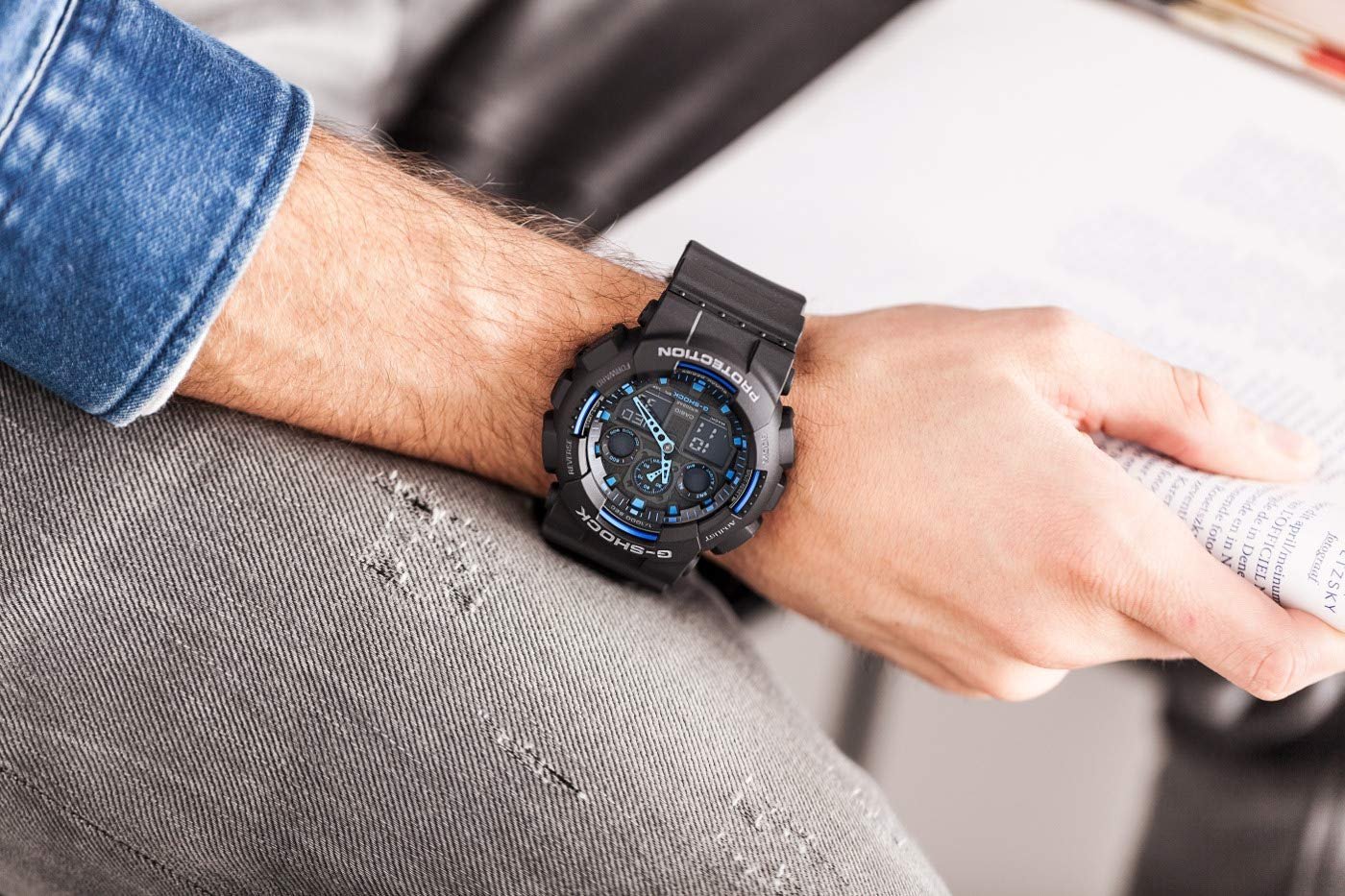 Годинник Casio G-Shock Аналоговий Цифровий Чоловічий GA-100, фото №5