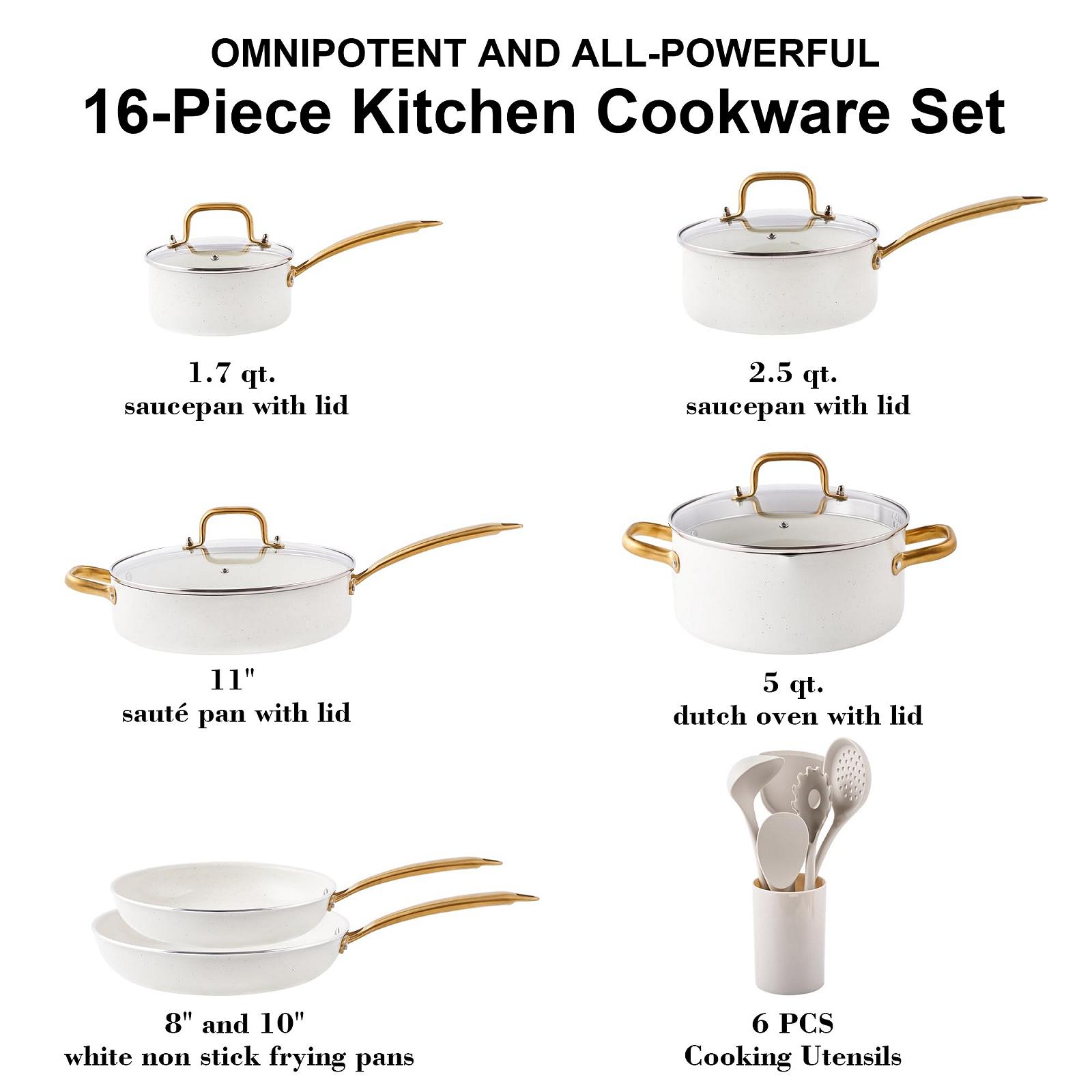 Набір посуду VONIKI Non-Stick 16 Pieces Non-Toxic, фото №2