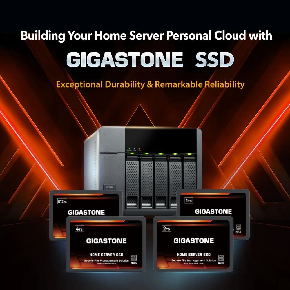 Внутренний SSD-накопитель Gigastone Home NAS 4TB (комплект 4 шт) 2.5" SATA III 3D NAND 530MB/s, фото №7 Внутренний SSD-накопитель Gigastone Home NAS 4TB (комплект 4 шт) 2.5" SATA III 3D NAND 530MB/s, фото №7