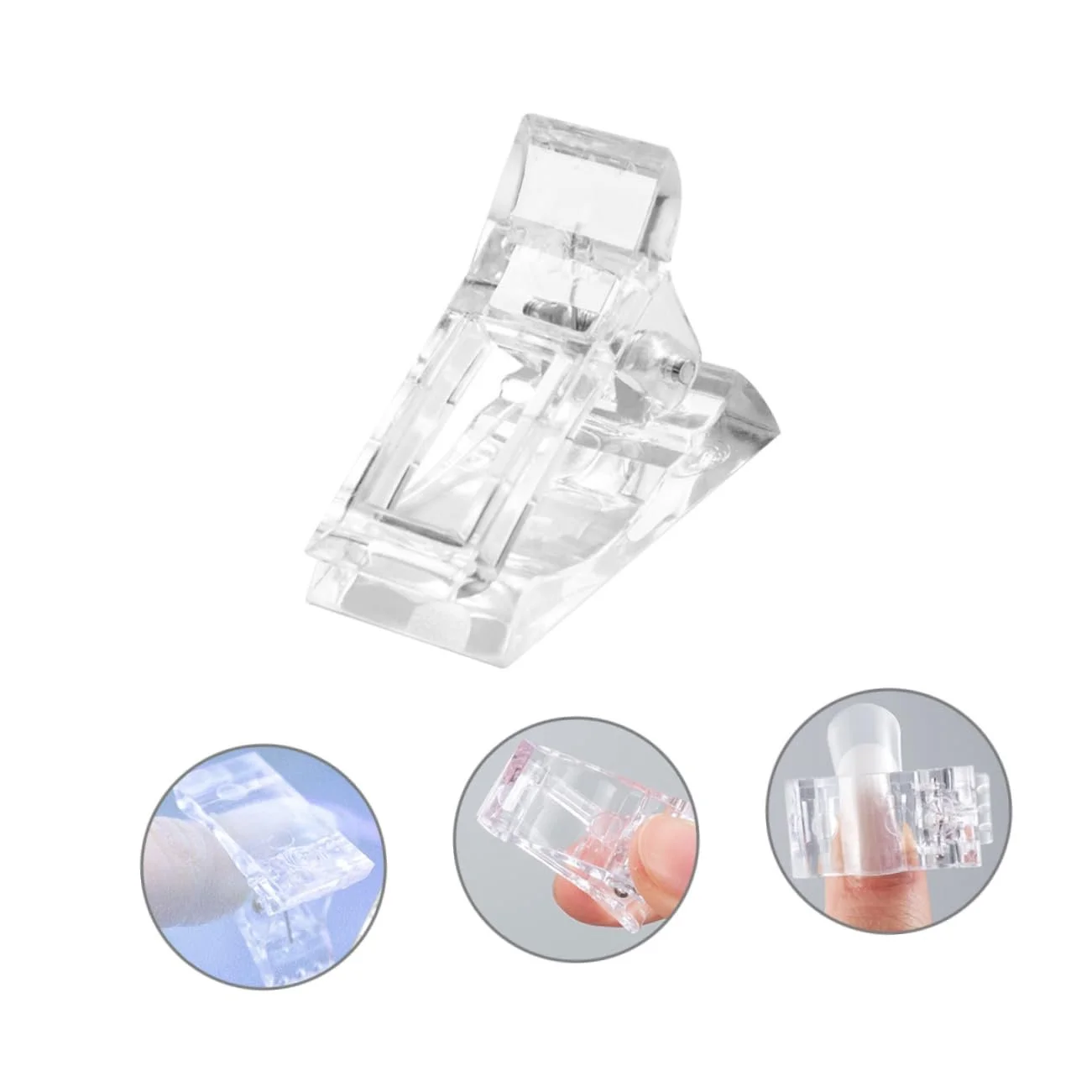 Фиксирующие клипсы для ногтей PACKOVE 12 шт Прозрачные, фото №8