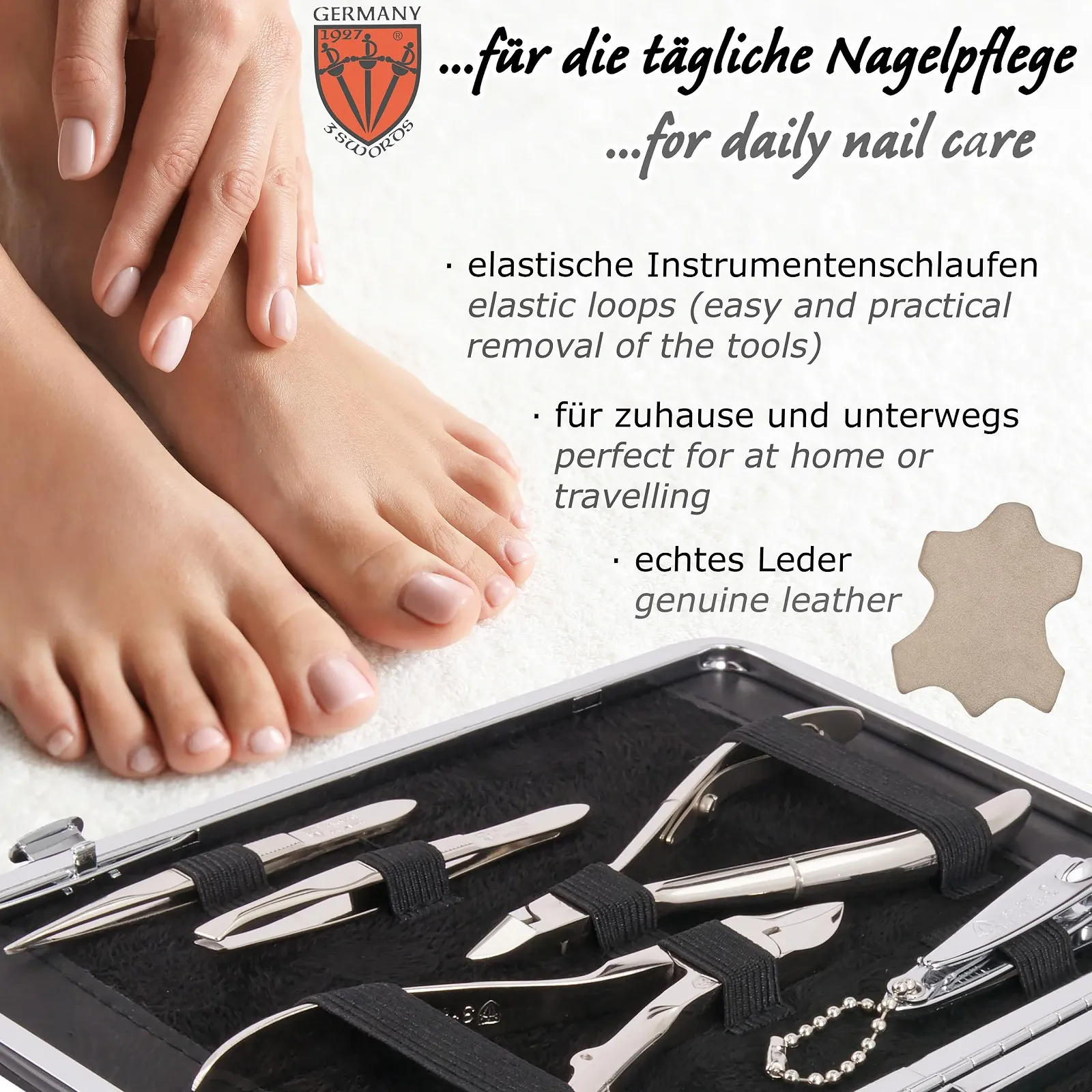 Набір для манікюру та педикюру Drei Schwerter Fano L 58382 Чорний, фото №5 Набір для манікюру та педикюру Drei Schwerter Fano L 58382 Чорний, фото №5