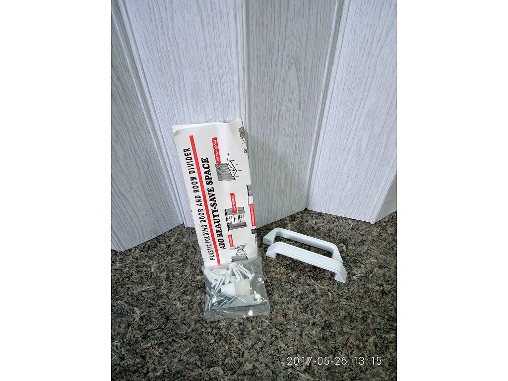 Двери-ширма 82х203 Двери-штора Цвет белый ясень В наличии более 5 цветов Двери ПВХ, фото №5