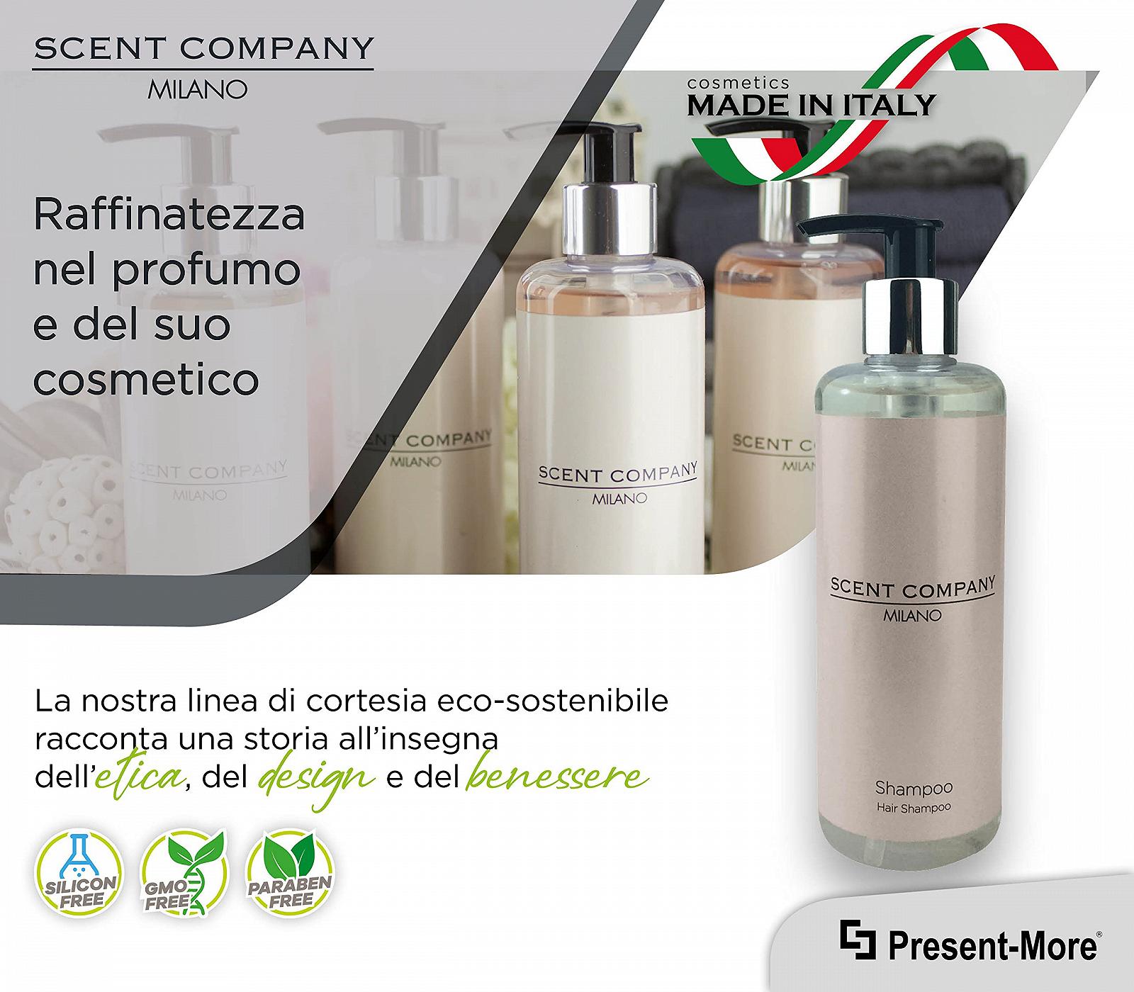 Шампунь Scent Company Milano Амбра Королівська 300 мл Рідкий упаковка з 15 шт для готелів, фото №4