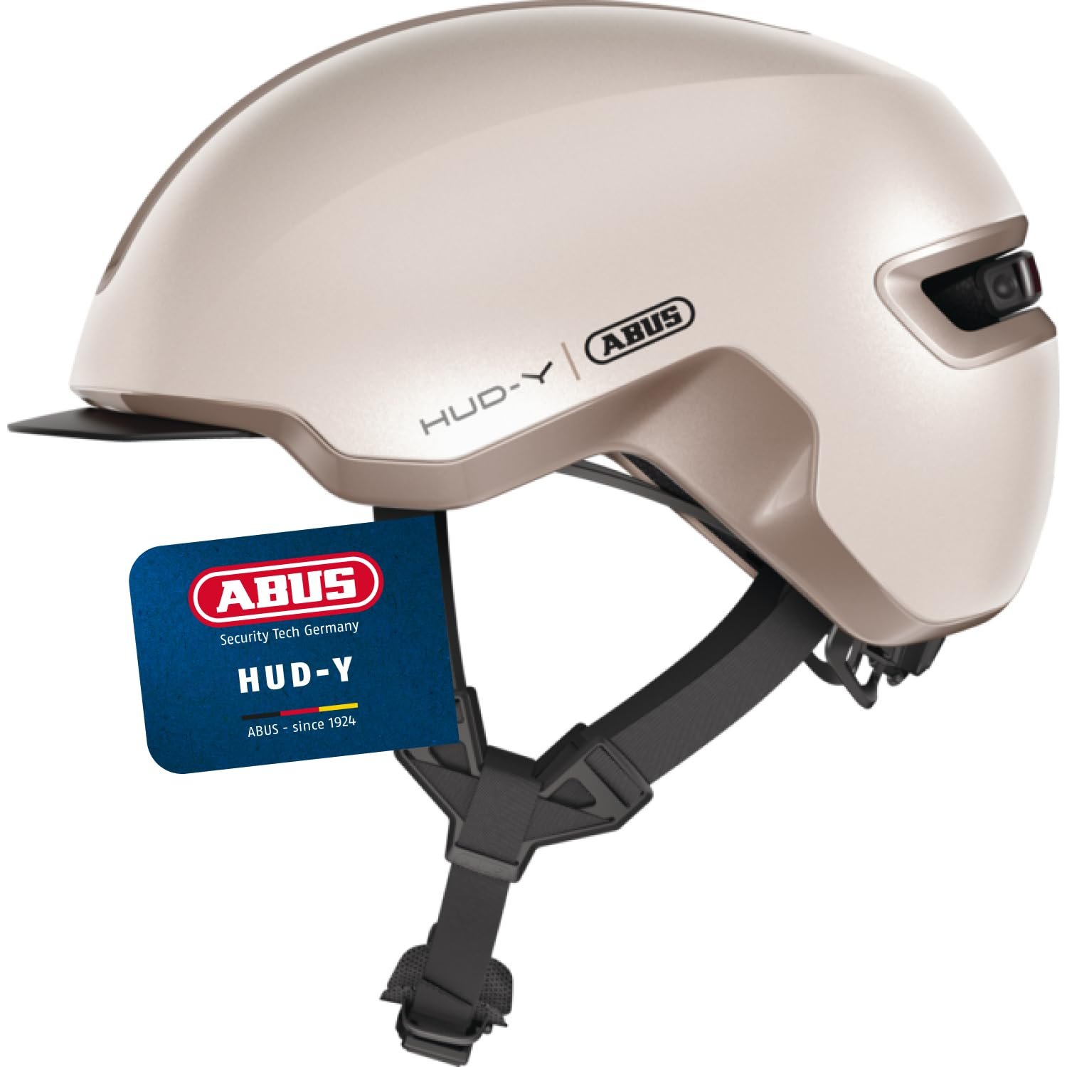 Шлем Urban ABUS HUD-Y с магнитным аккумуляторным задним LED-фонарем и магнитной застежкой, фото №1