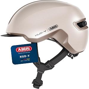 Шлем Urban ABUS HUD-Y с магнитным аккумуляторным задним LED-фонарем и магнитной застежкой - Фото 1