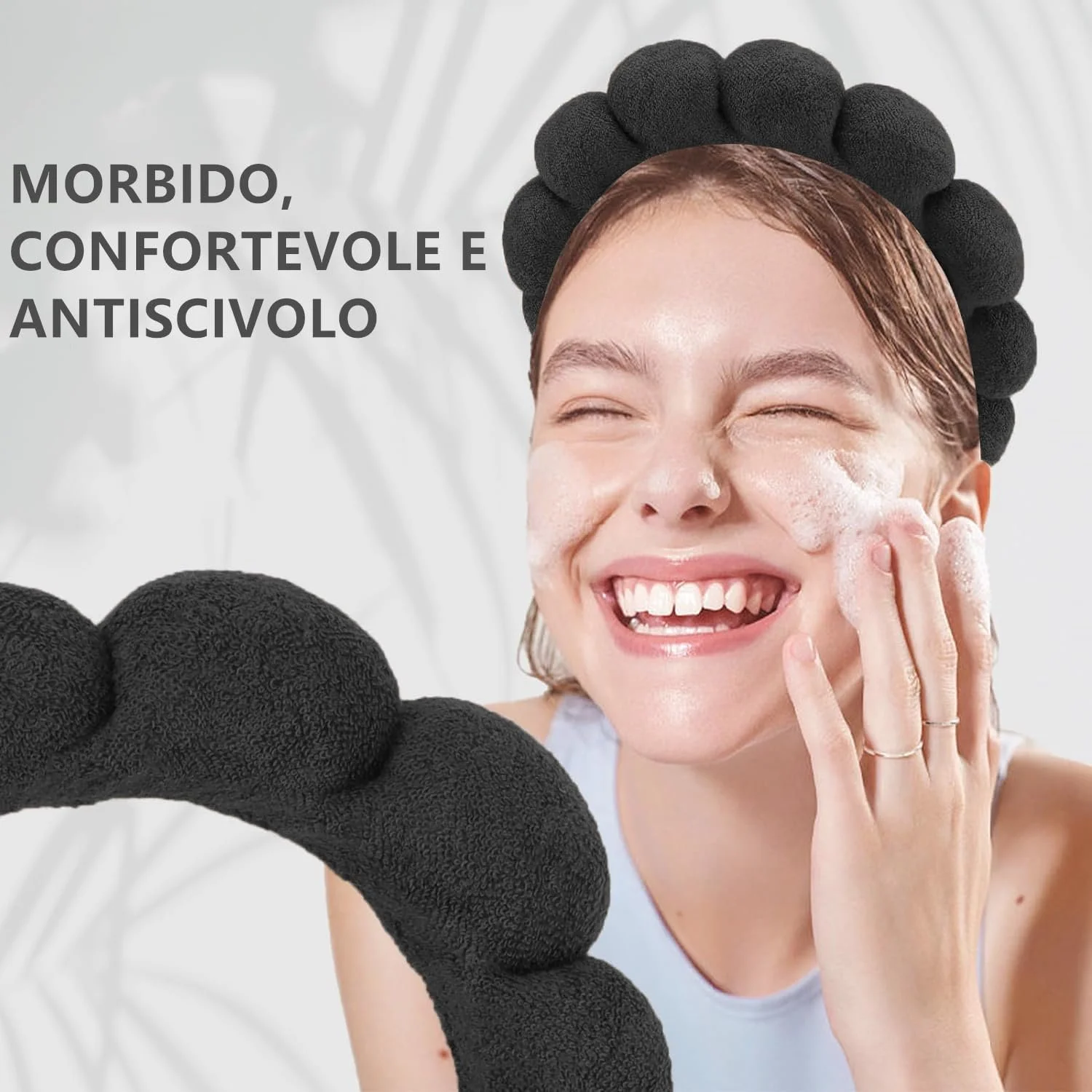 Ободок Wolke Оксамитовий Чорний, фото №8