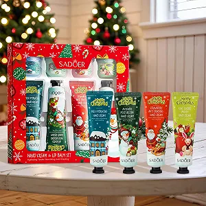 Набор для рождественского ухода 8 штук, 4 x Мини-крем для рук, 4 x Уход для губ, Увлажняющие небольшие рождественские подарки для коллег, Небольшие подарки для офиса и Адвент-календарь 2025 для женщин synthetic.ua - Фото 1