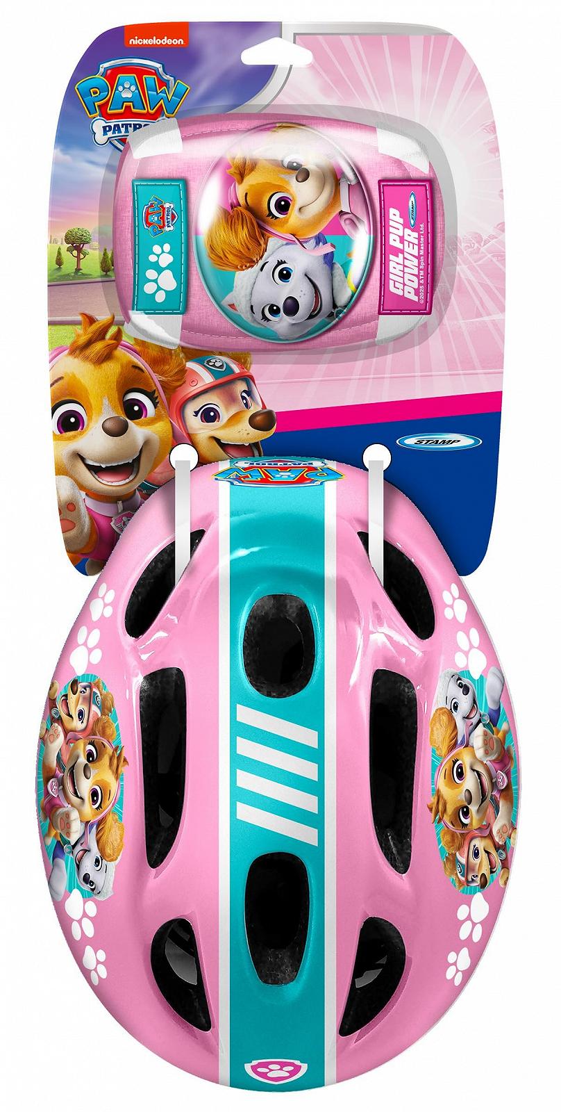 Шлем STAMP Paw Patrol Pink 50-56 см + Защита локтей и коленей, фото №2