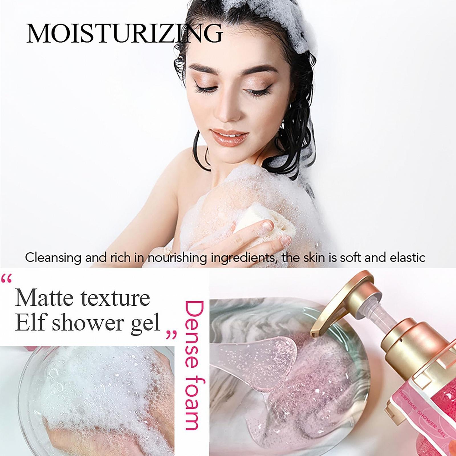 Гель для душу AILKE Peach Elf Perfume Magic Snow White Silky Scrub 500 мл, фото №5