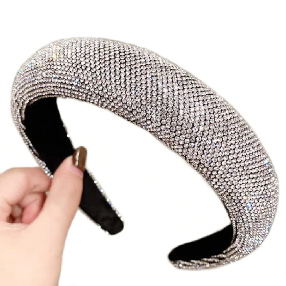 Обруч Turbo Елегантний Святковий Вечірній В горошок Оксамитний Шовковий Brillabenny Alice Band (CRYSTAL), фото №1 Обруч Turbo Елегантний Святковий Вечірній В горошок Оксамитний Шовковий Brillabenny Alice Band (CRYSTAL), фото №1