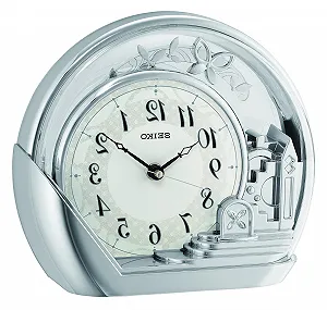 Настільний годинник Seiko QXN232S Сріблястий Пластик з маятником synthetic.ua - Фото 1