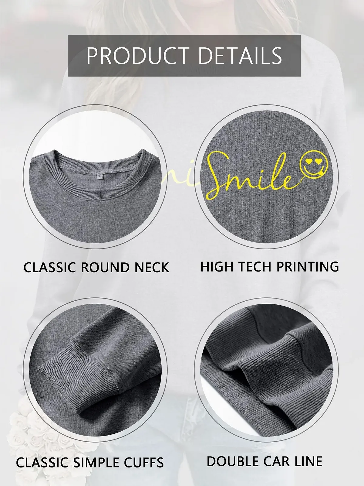 Світшот Dresswel Жіночий З принтом У вигляді Смайлика, фото №5