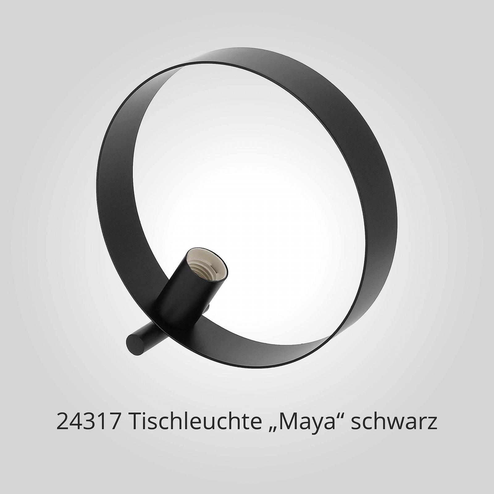 Настільна лампа LED Universum Maya кільцеподібна E27 чорна, фото №2