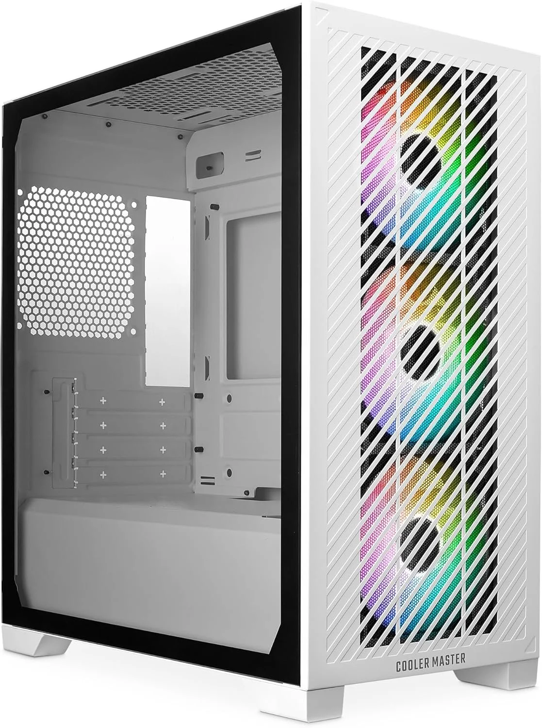 Корпус Cooler Master Elite 301 ARGB White  / Micro-ATX / Mini-ITX / 3x120mm ARGB / Glass / USB Type-C, фото №1