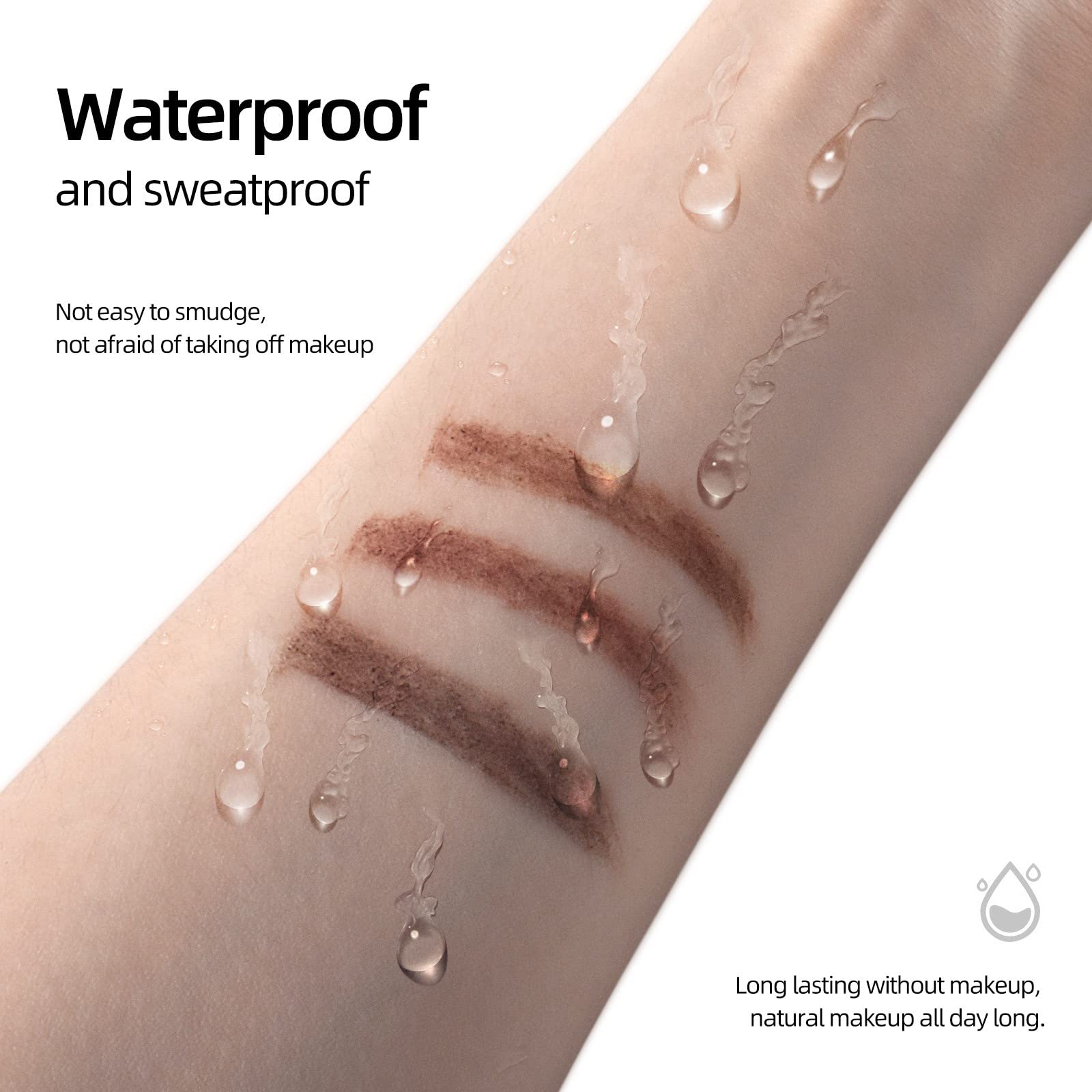 Олівець Eyeliner Minerals Водостійкий Помада для брів Темно-коричневий One Size, фото №7