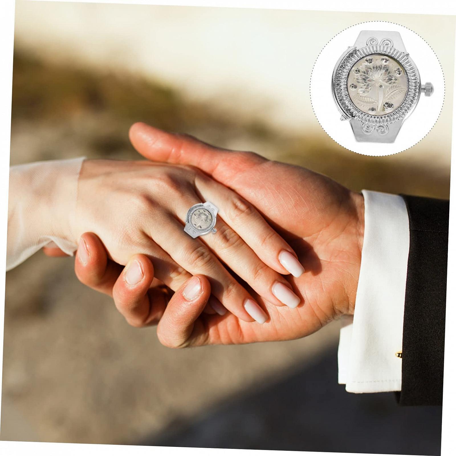 Кільце-годинник OATIPHO для жінок, білий, фото №8